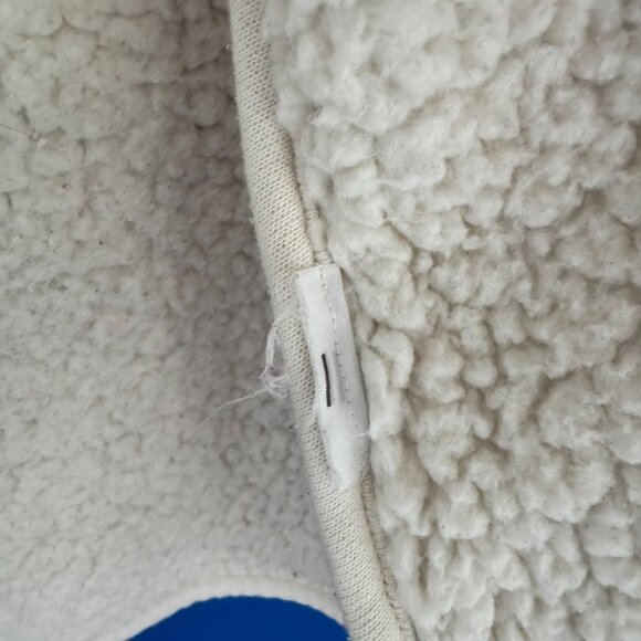 Abercrombie & Fitch Heather Gray Sherpa Fleece Lined Cardigan Open Front - S - Picture 6 of 8